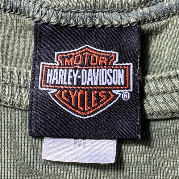 Harley-Davidson Barnett El Paso, Texas Green Long Sleeve Medium 100% Cotton - Picture 12 of 12